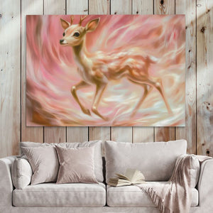 Fawn’s Shadow - Earth Tones Nature Canvas Print