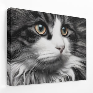 Feline Amber Gaze — Feline Amber Gaze Landscape Side View Mirror Wrap 5