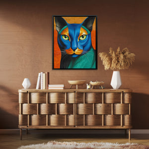 Feline Electric Portrait - Luxury Wall Art