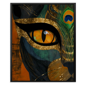Feline Emerald Crown - Luxury Wall Art