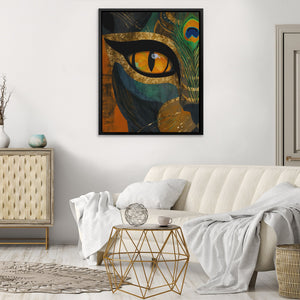 Feline Emerald Crown - Luxury Wall Art