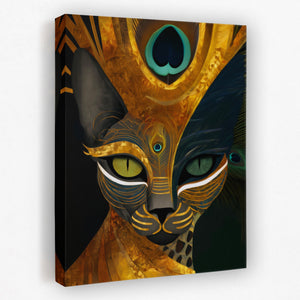 Feline Peacock Crown - Luxury Wall Art
