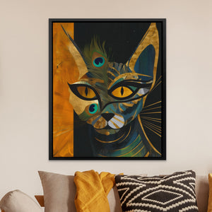 Feline Peacock Fusion - Luxury Wall Art