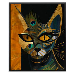Feline Peacock Fusion - Luxury Wall Art