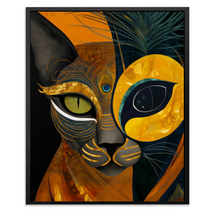 Feline Plume Fusion - Luxury Wall Art