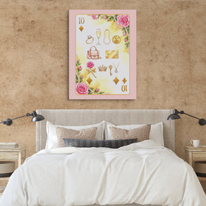 Fem Lux 10 of Diamonds Card โ fem lux 10 of diamonds card sq clay paper bedroom 1port flush print