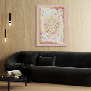 Fem Lux Ace of Diamonds Card โ fem lux ace of diamonds card sq 70s vibes 1port flush print