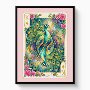 Fem Lux King of Diamonds Card โ fem lux king of diamonds card white studio framed black
