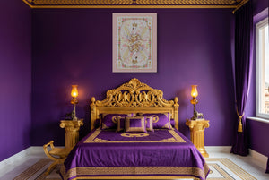 Fem Lux Queen of Diamonds Card โ fem lux queen of diamonds card purple bedroom with bed 1port flush print