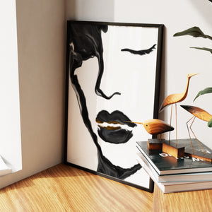 Feminine Silhouette Graphic — Feminine Silhouette Graphic New Living Room Wall Apartment Zoom 202