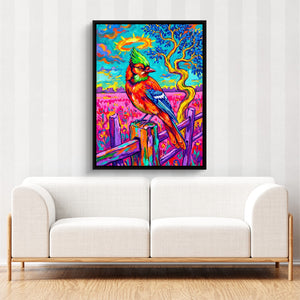 Fencepost Jay - Luxury Wall Art