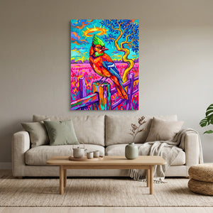 Fencepost Jay - Luxury Wall Art