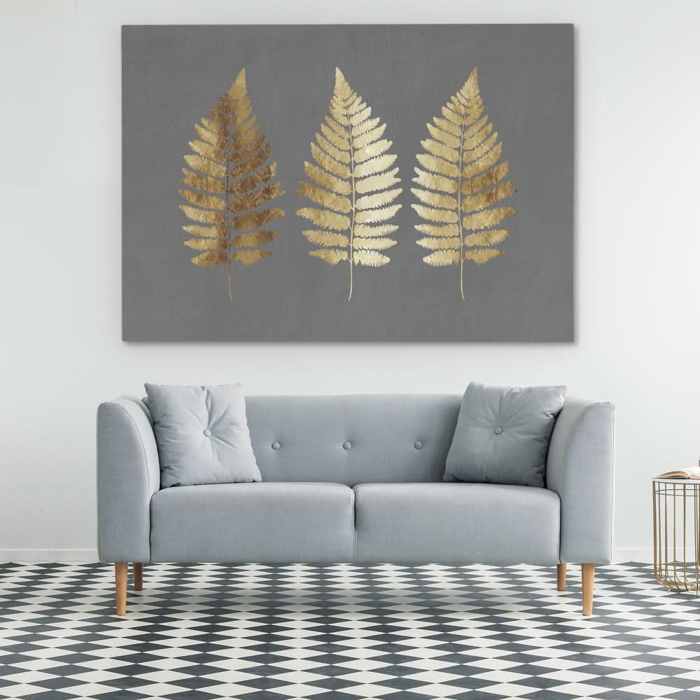 Fern Leaves - Large Minimalist Canvas Print