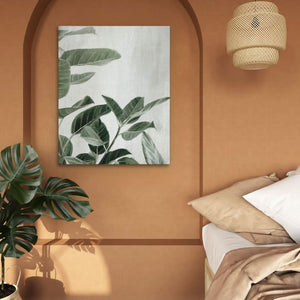 Ficus Plants - Minimalist Wall Art in Black Frame