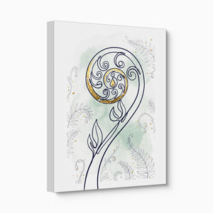 Fiddlehead Golden Spiral โ fiddlehead golden spiral angled flush print