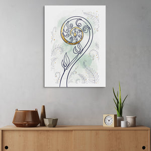 Fiddlehead Golden Spiral โ fiddlehead golden spiral sq land cactus wall 1port flush print