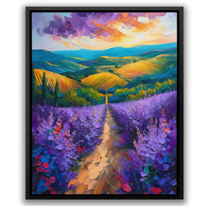 Fields of Amethyst - Purple Field Canvas Print