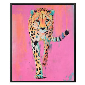 Fierce Cheetah in Pink - Luxury Wall Art
