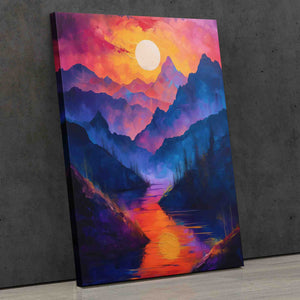 Fiery Sunset - Colorful Wall Art
