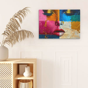 Figurative Beauty - Abstract Wall Art in Black Frame