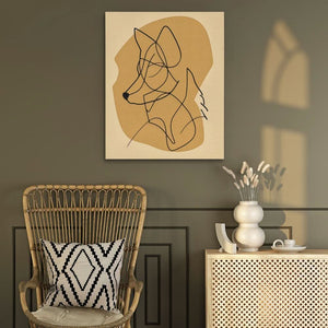 Figurative Fox - Neutral Wall Art for Bedroom