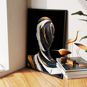 Figurative Torso Black Gold — Figurative Torso Black Gold New Living Room Wall Apartment Zoom 204
