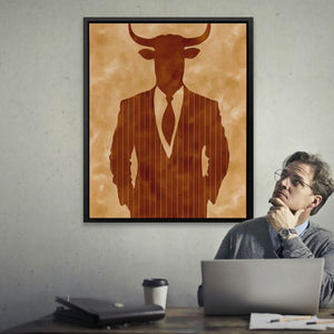 Financial Advisor - Modern Brown Canvas Wall Art