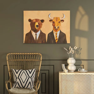 Financial Analysts - Beige Wall Art for Office