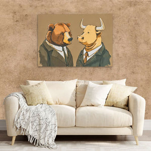 Financial Rivals - Animals Art for Living Room