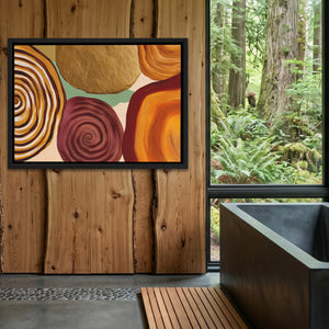 Fingerprint Organic Spirals — Fingerprint Organic Spirals Outdoor Bathroom Log Land 230