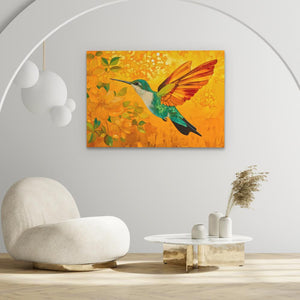 Fireflight Hummer - Luxury Wall Art