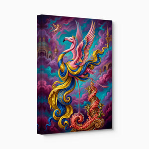 Flamingo Cloud Kingdom โ flamingo cloud kingdom angled flush print