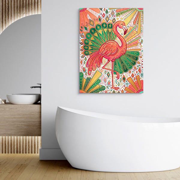Flamingo Emerald Fan in a room