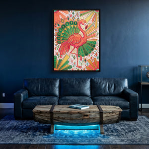 Flamingo Emerald Fan โ flamingo emerald fan sq underwater den 1port framed black