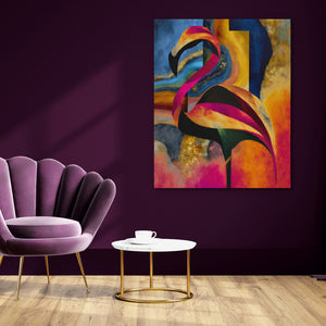 Flamingo Rust Silhouette — Flamingo Rust Silhouette purple room 112