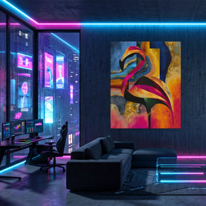 Flamingo Rust Silhouette — Flamingo Rust Silhouette Gaming Room Port 184