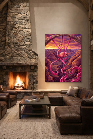 Flamingo Suspended โ flamingo suspended p living room interior space 1port flush print