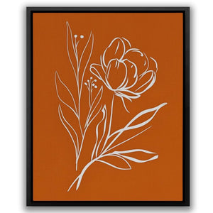 Floral Dance - Beige Canvas Wall Art