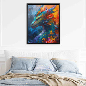 Floral Firepower - Fantasy Blue Canvas Wall Art