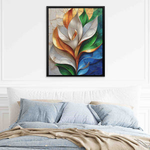 Floral Mystery - Large Abstract Canvas Print