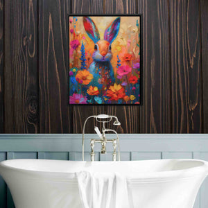 Floral Rabbit - Large Canvas Print