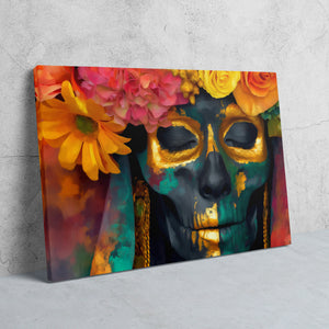 Floral Skull Celebration - Luxury Wall Art