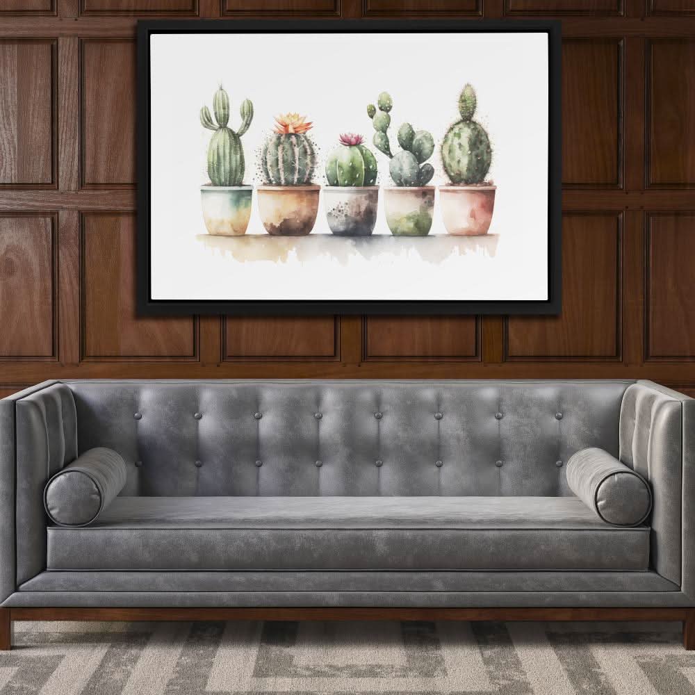 Flowering Cacti - Canvas Wall Art