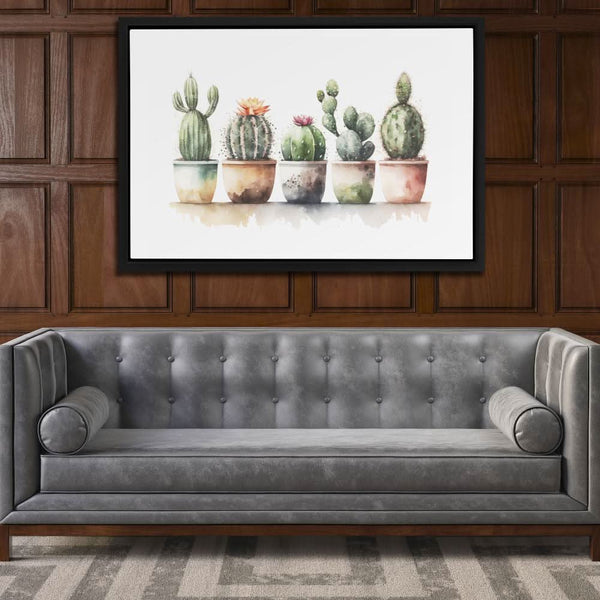 Flowering Cacti in a room