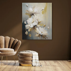 Flowing Floral Abstract - Floral Art for Living Room