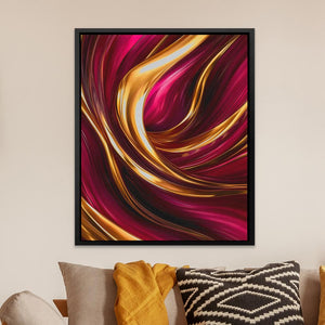 Flowing Gold and Pink - Luxury Wall Art