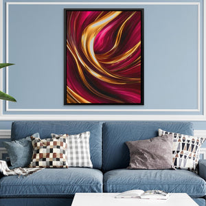 Flowing Gold and Pink - Luxury Wall Art