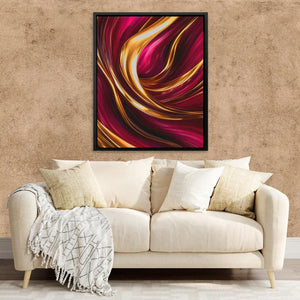 Flowing Gold and Pink - Luxury Wall Art