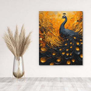 Flowing peacock - Animals Art for Living Room