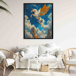 Flying Unicorn - Large Fantasy Canvas Print